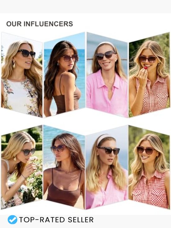 Oversized Square Polarized Sunglasses Retro 90s Trendy UV400 Unisex main image 6
